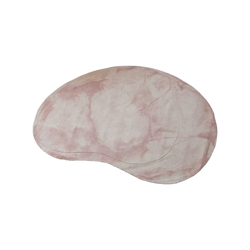 Hello Honey® 5ft. x 8ft. Pink & Cream Wool & Reclaimed Cotton Organic Shaped Rug