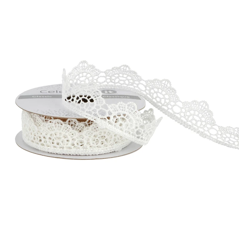 7/8" x 2yd. Lace Scallop Ribbon by Celebrate It®