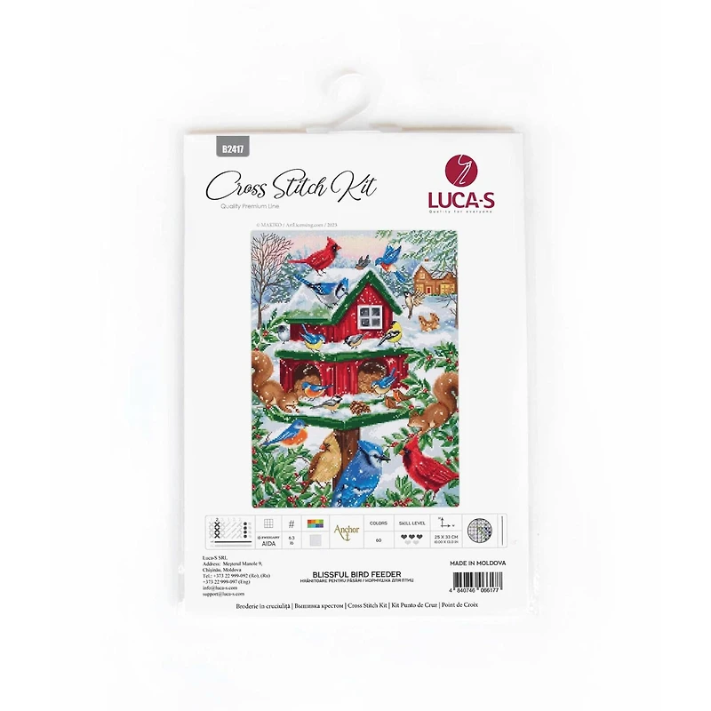 Luca-S Blissful Bird Feeder Counted Cross Stitch Kit