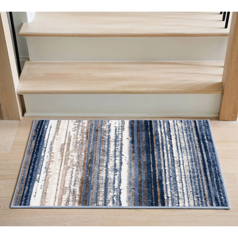Blue Multi Stripe Area Rug by Ashland