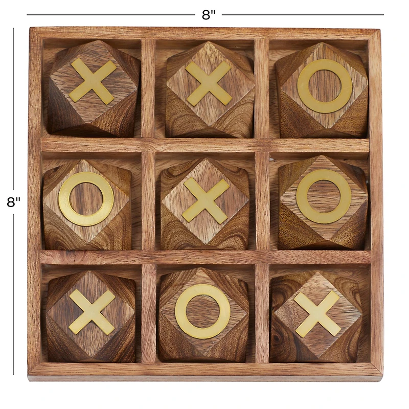 Brown Glam Game Set, 8" x 8" x 1"