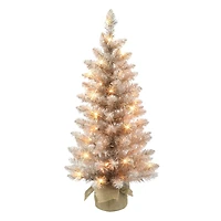 3ft. Pre-Lit Rose Gold Artificial Christmas Tree