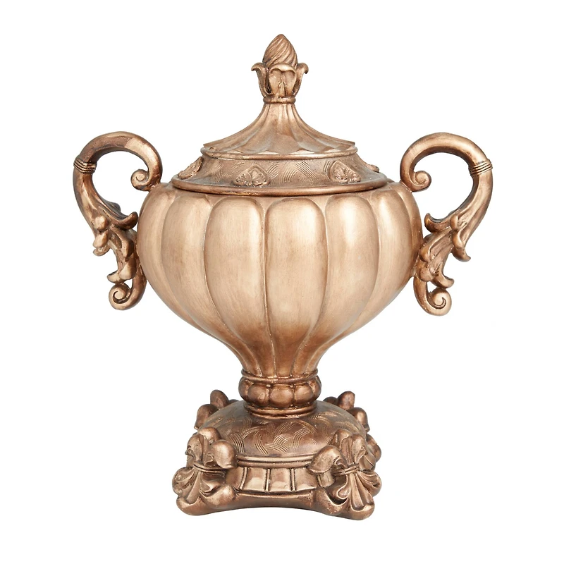 13" Bronze Traditional Decorative Jar