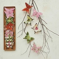 Hello Honey® 6" Feather Butterfly Clip-On Ornament Set