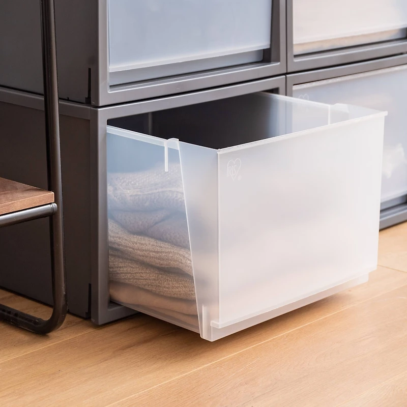 Iris® Gray Deep Box Chest Drawer, 3 Pack