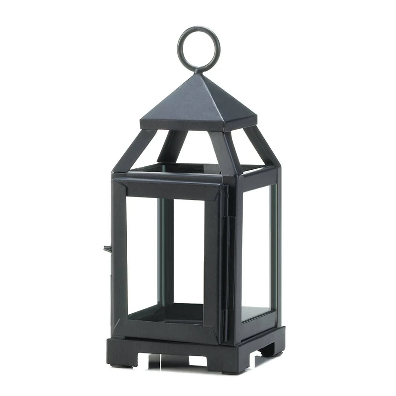 8.75" Black Mini Contemporary Lantern