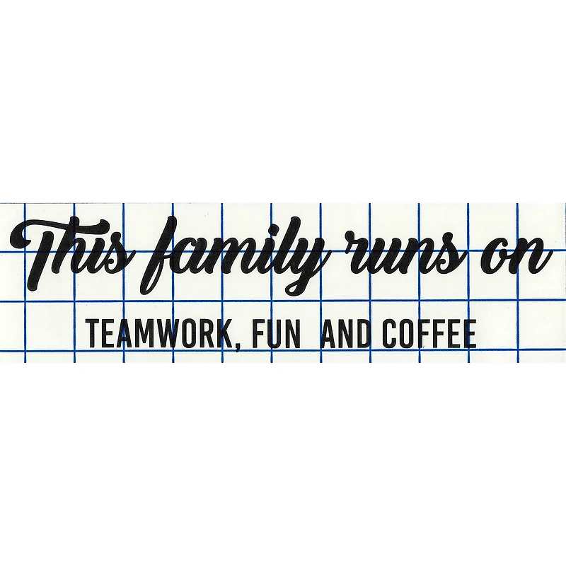 Leisure Arts® Vinyl Matte Black This Family Runs on Teamwork Decal