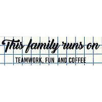 Leisure Arts® Vinyl Matte Black This Family Runs on Teamwork Decal