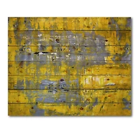 Designart - Yellow Meets Grey Abstract Art I