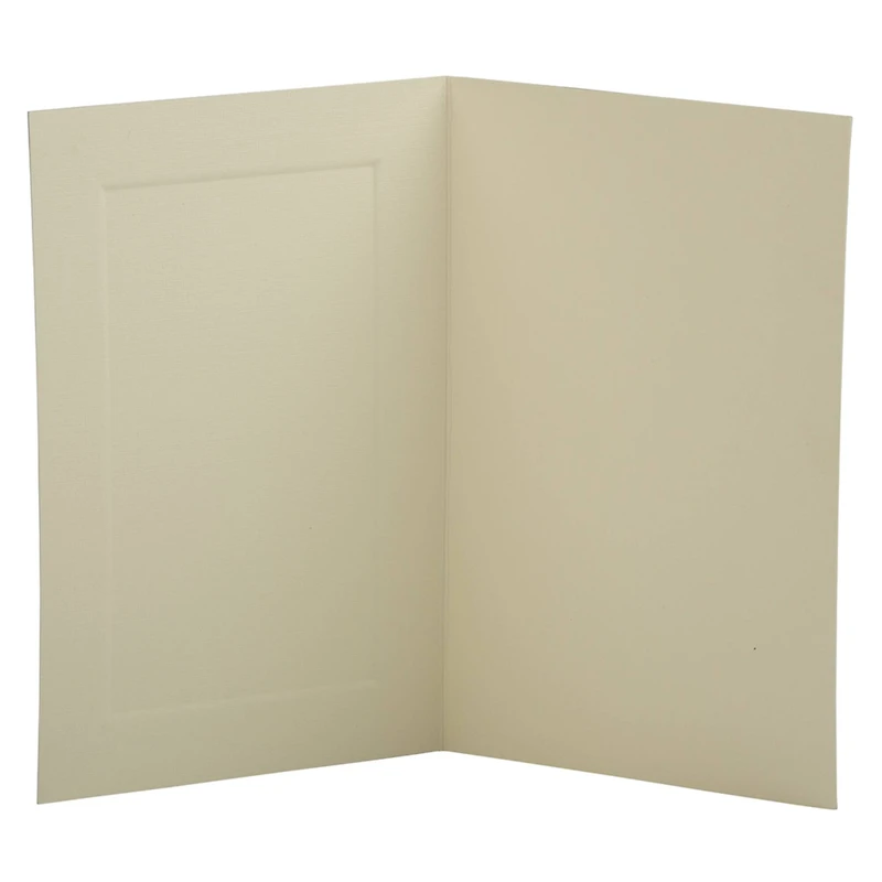 JAM Paper A1 Ivory Blank Foldover Cards with Panel