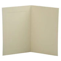 JAM Paper A1 Ivory Blank Foldover Cards with Panel