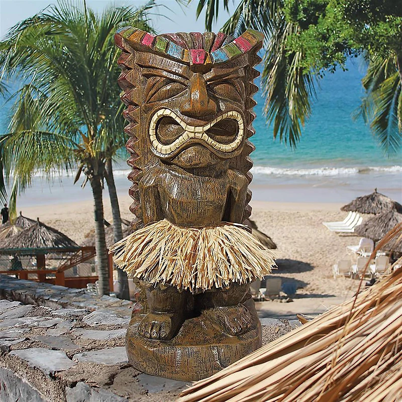 Design Toscano 20" Pau Hana Hawaiian Tiki Totem Statue