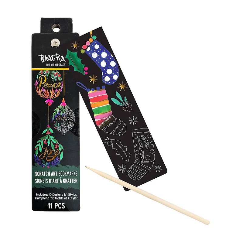 Brea Reese™ Bright Holiday Scratch Art Bookmarks