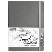 Pro Art® Premier Gray Dot Grid Travel Sketchbook, 6'' x 8'' 