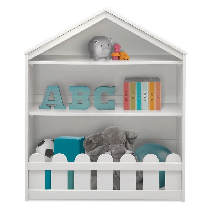 Delta Children Serta Bianca White Happy Home Storage Bookcase