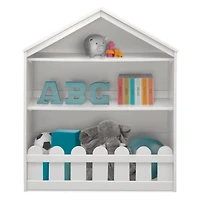 Delta Children Serta Bianca White Happy Home Storage Bookcase