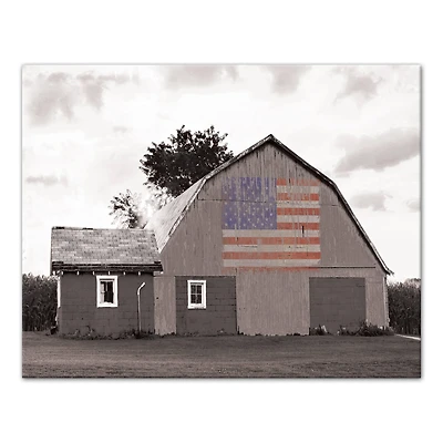 Distressed Barn Flag Canvas Wall Art