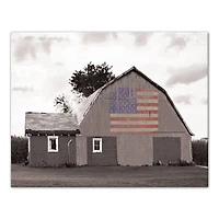 Distressed Barn Flag Canvas Wall Art