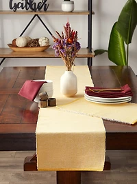 DII® 72" Chambray Ribbed Cotton Table Runner