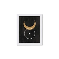 Moon Circle 11" x 14" White Framed Print Under Plexiglass