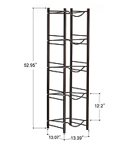 NEX™ Dark Brown 5 Tier 5 Gallon Metal Water Jug Holder Storage Rack