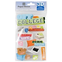 Paper House® Off To College 3D Stickers