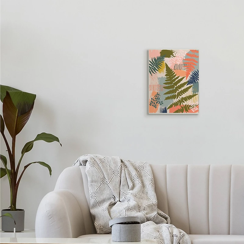 Stupell Industries Organic Forest Ferns Paintbrush Stroke Wall Plaque