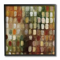 Stupell Industries Earth Tone Oval Abstract Pattern Wall Art in Black Frame