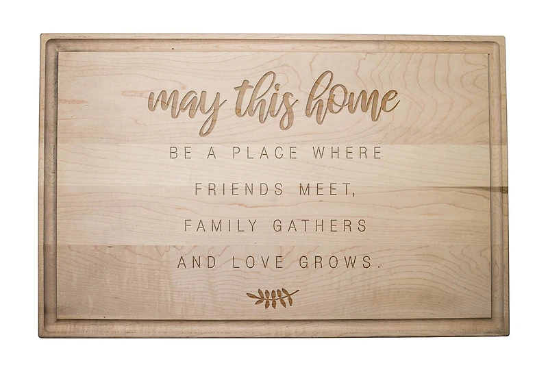 May This Home 17" x 11" Maple Cutting Board