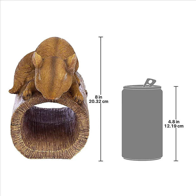 Design Toscano 9" Jolly the Squirrel Gutter Guardian Downspout Statue