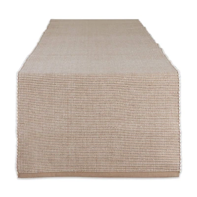 DII® 108" Stone & White 2-Tone Ribbed Table Runner