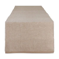 DII® 108" Stone & White 2-Tone Ribbed Table Runner