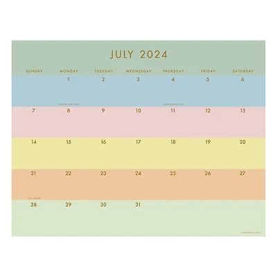 TF Publishing 2024-2025 Medium Super Stripe Desk Pad Calendar