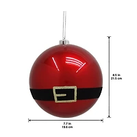 7.75" Jumbo Red Santa Belt Shatterproof Ball Ornament by Ashland®