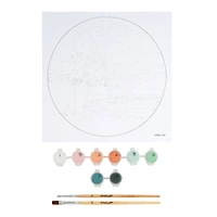 Sunset Beach Paint-by-Number Round Plywood Surface Kit by Artist's Loft®