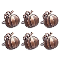 DII® Harvest Pumpkin Napkin Ring Set, 6ct.