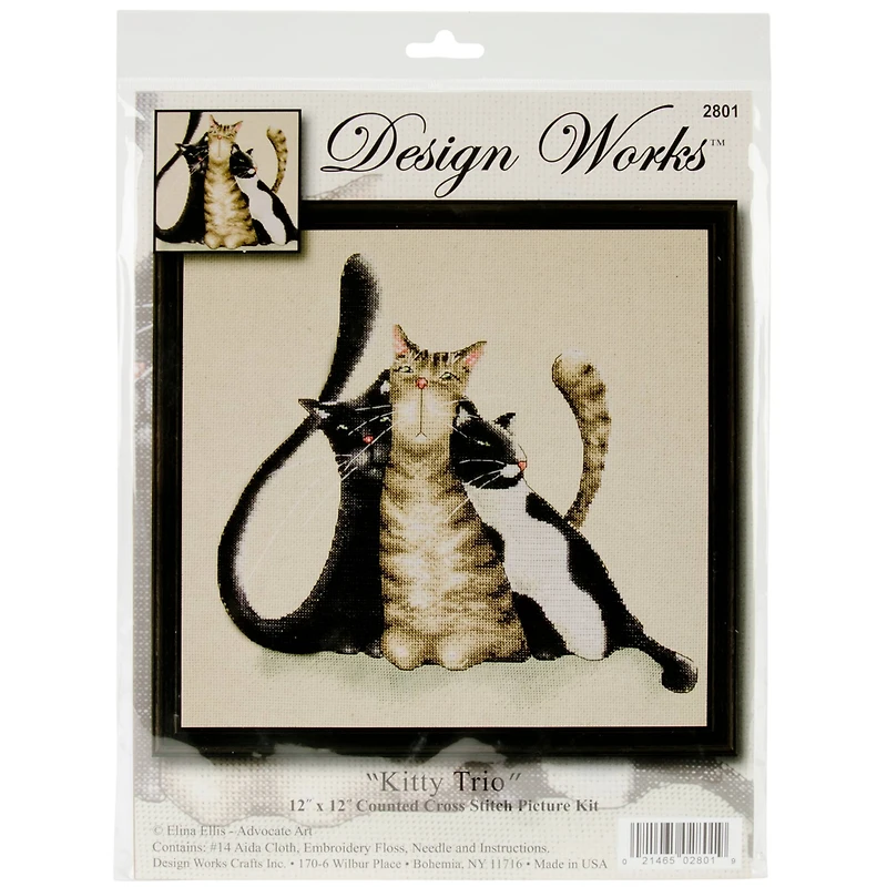 Design Works™ Kitty Trio Counted Cross Stitch Kit