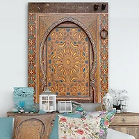 Designart - Ancient Door Painting Morroco