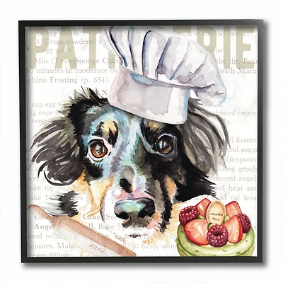 Stupell Industries Sheltie Dog Kitchen Bakery Pet Watercolor Painting, 12" x 12"