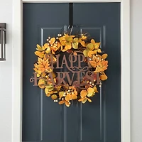 Glitzhome® 24" Metal "HAPPY HARVEST" Wall Décor