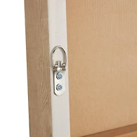 33" x 49" Brown Polyester Abstract Framed Wall Art with Tan Ribbed Arches