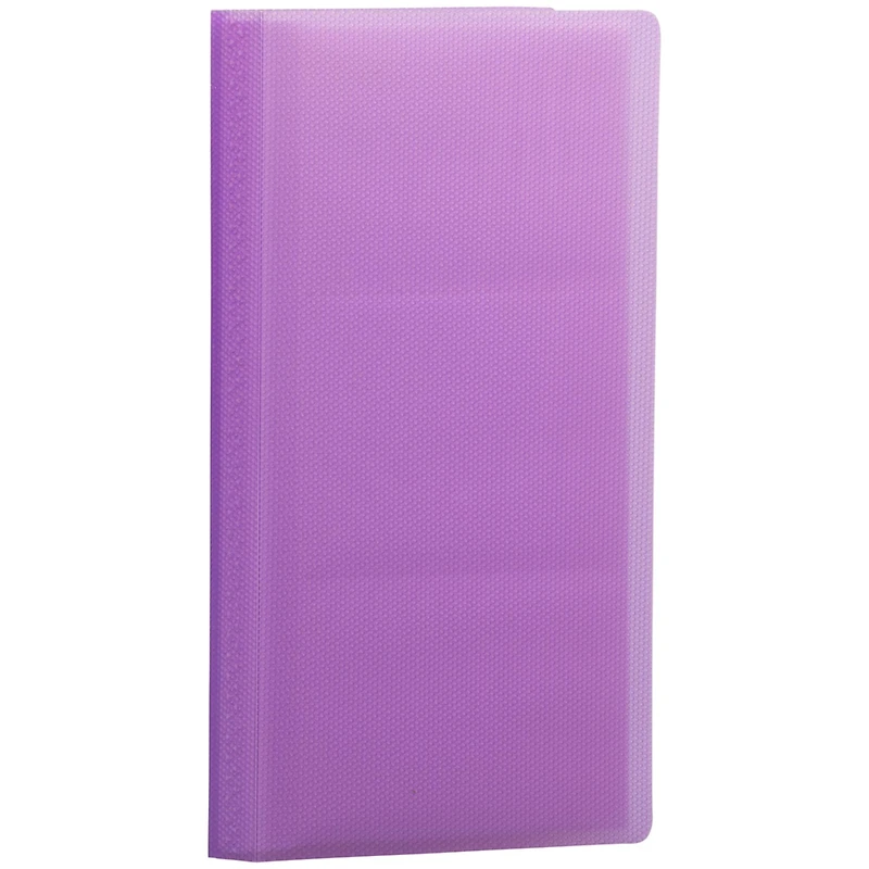 JAM Paper Purple Wallet Size Business Card Book, 12ct.