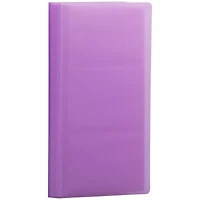 JAM Paper Purple Wallet Size Business Card Book, 12ct.