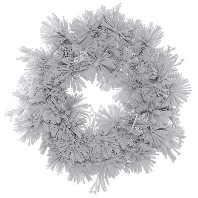 48" Unlit Flocked Alberta Artificial Christmas Wreath