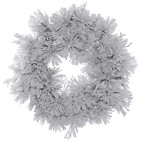 48" Unlit Flocked Alberta Artificial Christmas Wreath