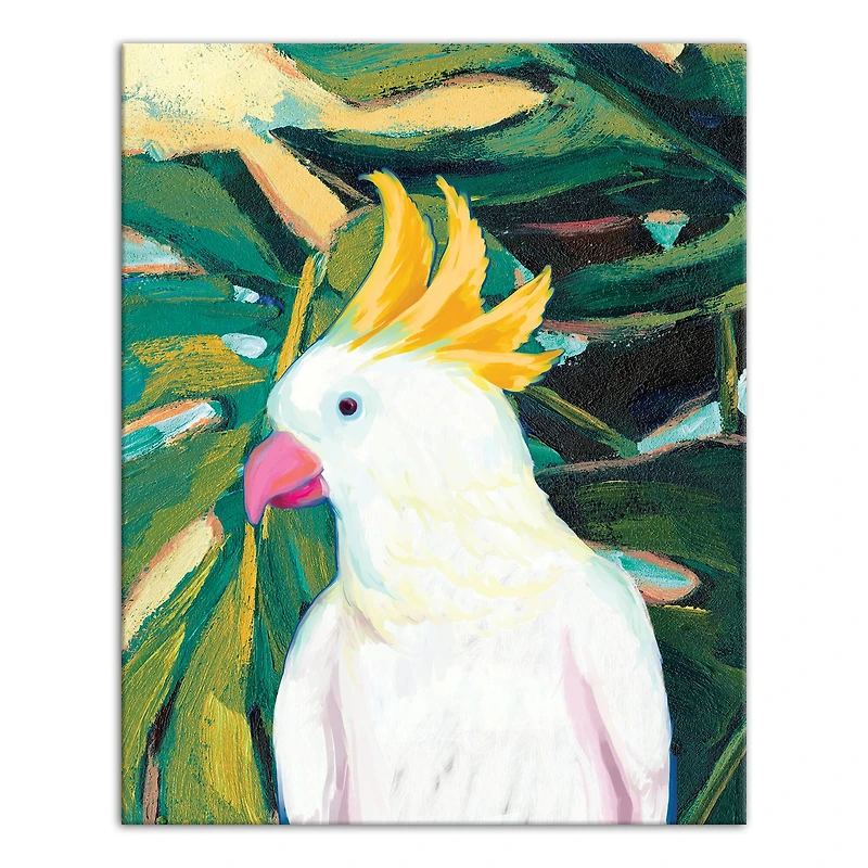 Cheerful Cockatoo 16" x 20" Canvas Wall Art