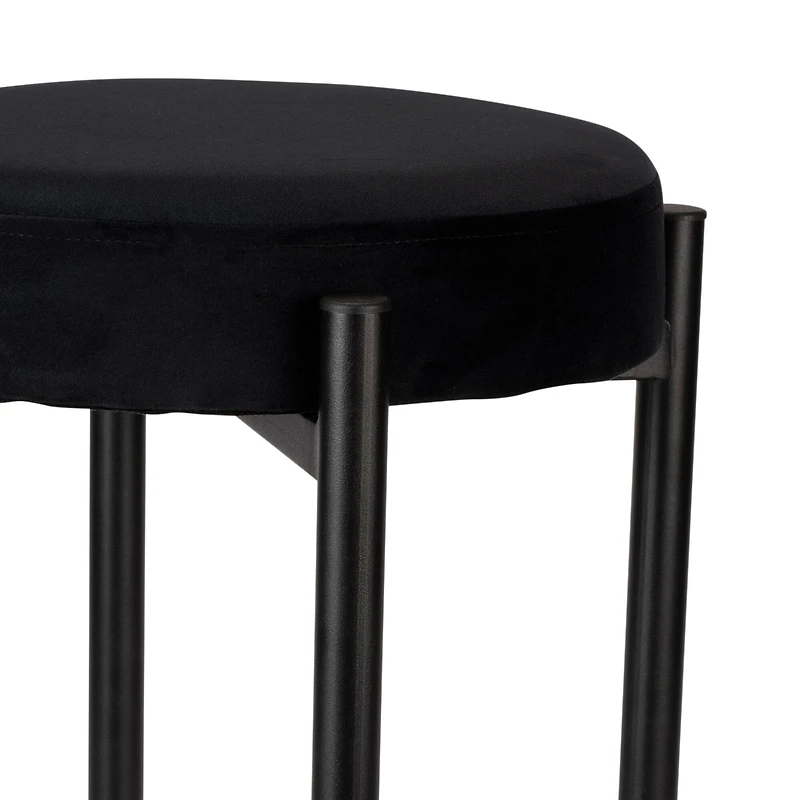 Home Details 18" Velour Vanity Stool