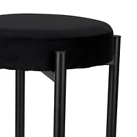 Home Details 18" Velour Vanity Stool