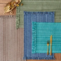 DII® Variegated Fringe Cotton Placemats