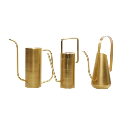Gold Metal Glam Watering Cans Set